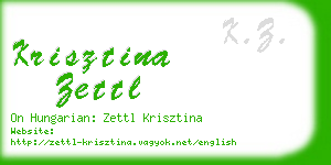 krisztina zettl business card